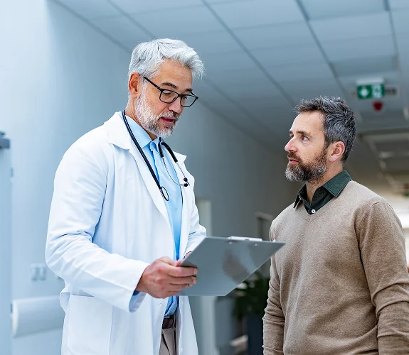 Doctor consulting with patient