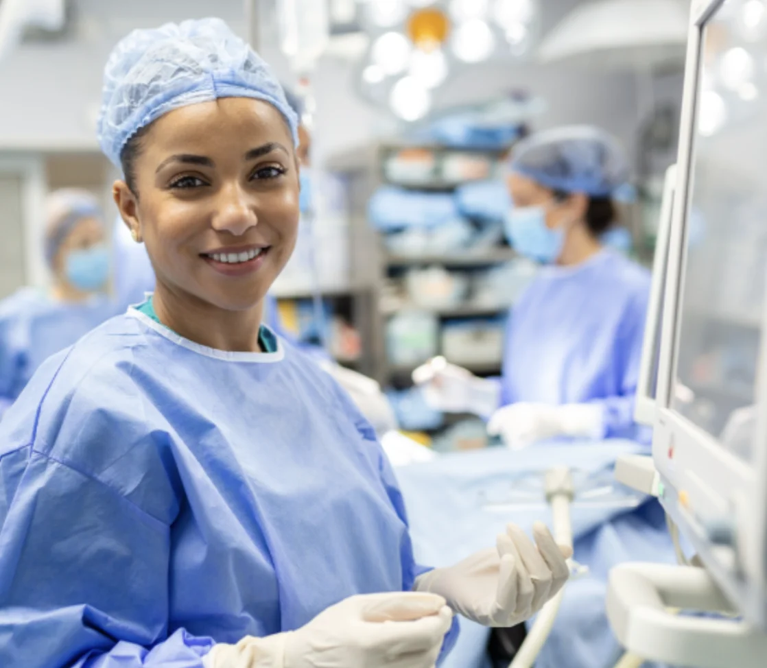 Anesthesiologist in the operating room